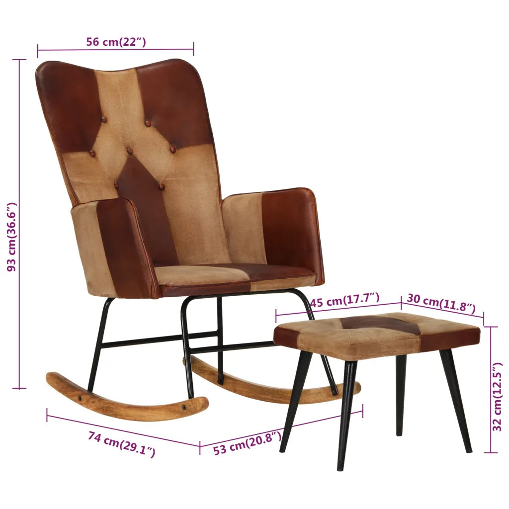 Dimensions d'Un Rocking Chair Marron