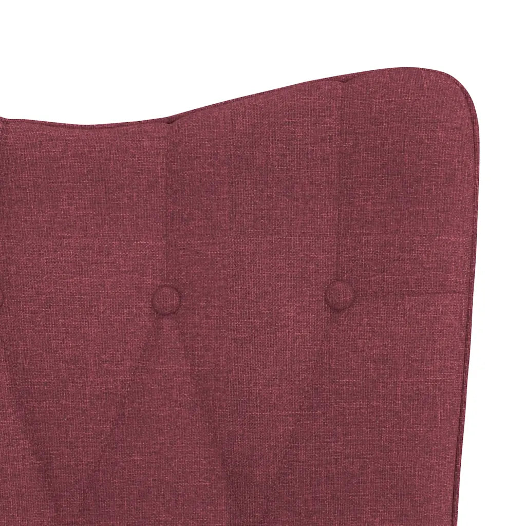 Un Fauteuil à Bascule couleur rouge vin, à personnaliser avec un Coussin.