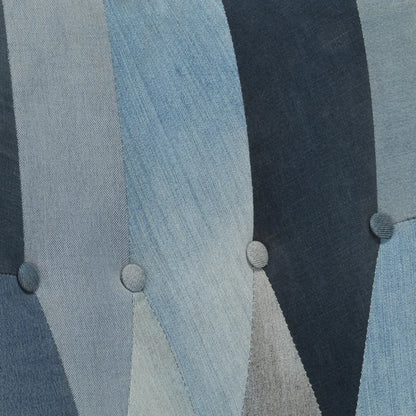 Un Fauteuil à Bascule en toile Bleu.
