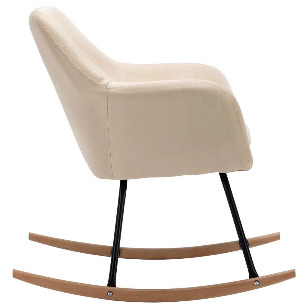 Un fauteuil à Bascule Beige.