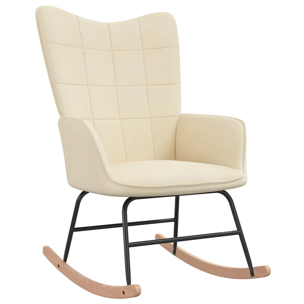 Un Fauteuil à Bascule Beige.