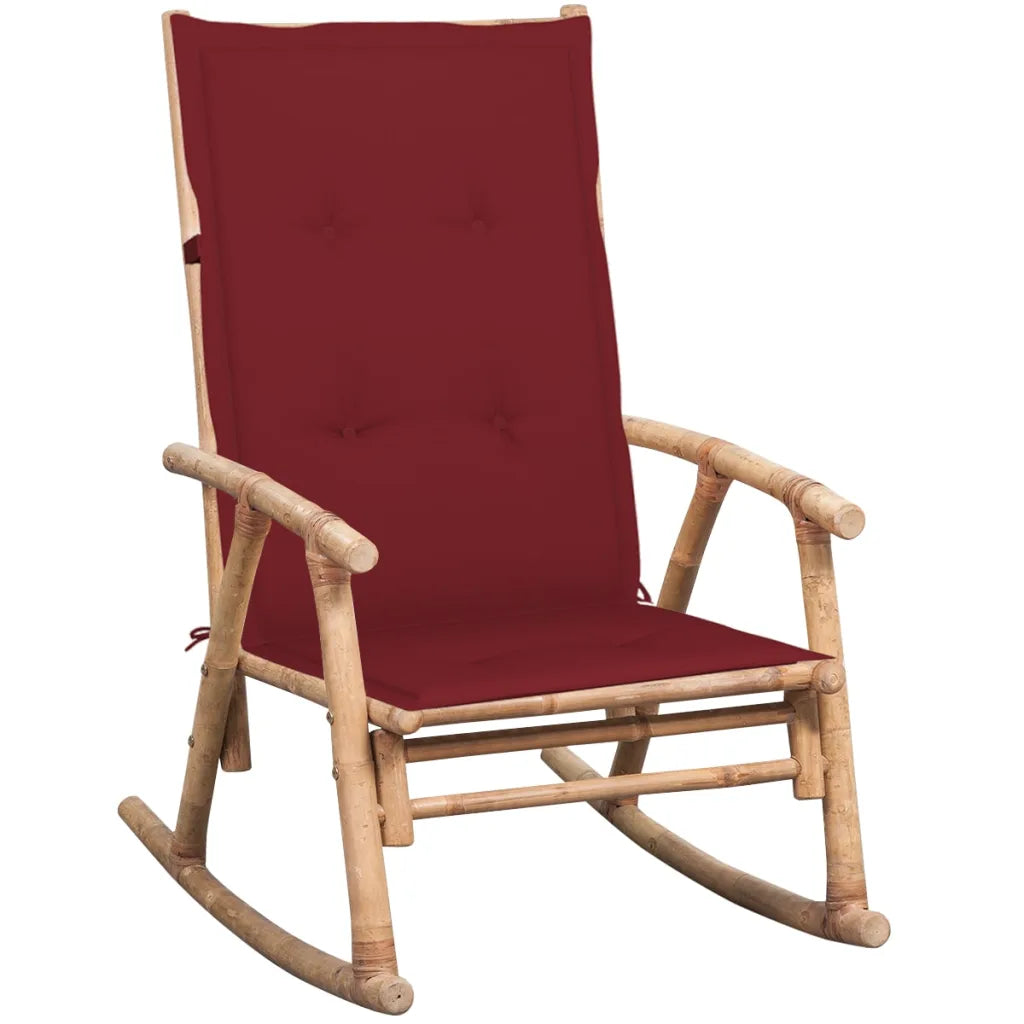 FAUTEUIL A BASCULE EN BAMBOU