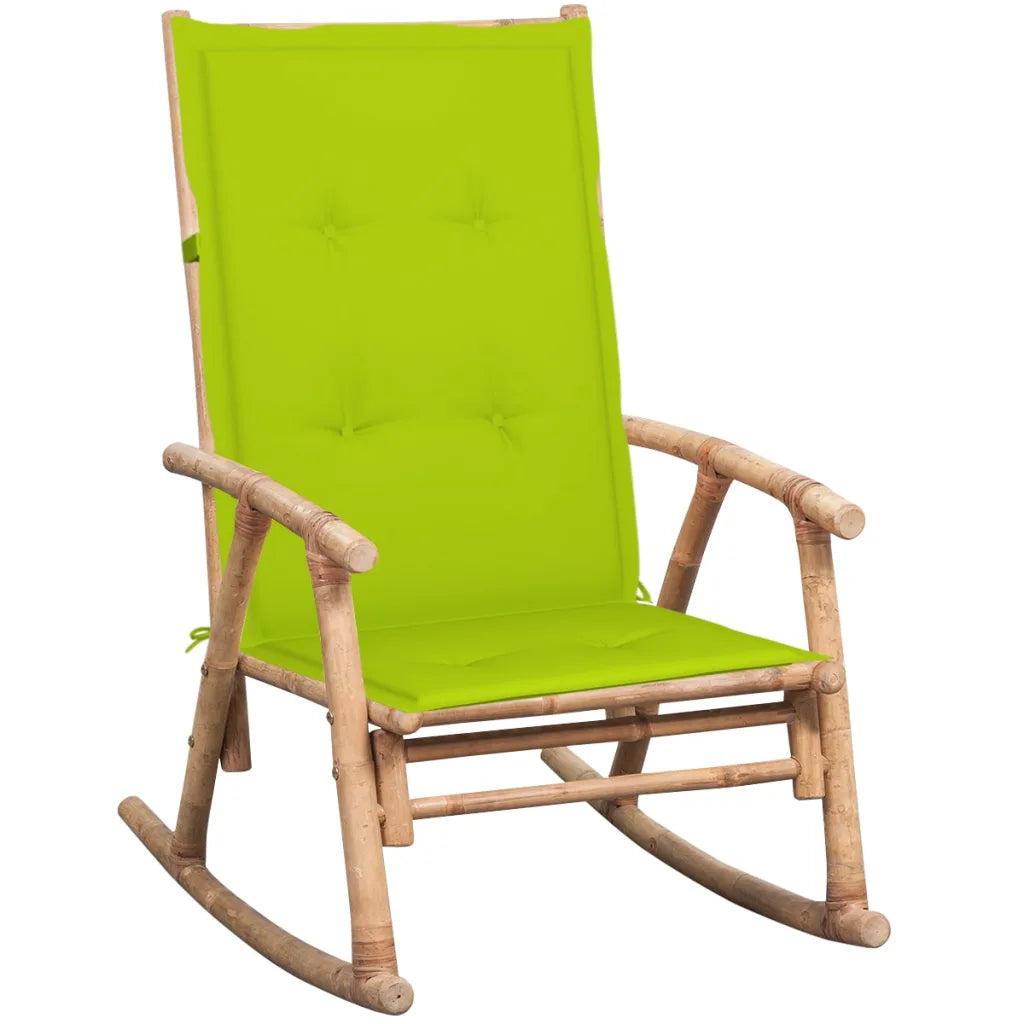 FAUTEUIL A BASCULE EN BAMBOU