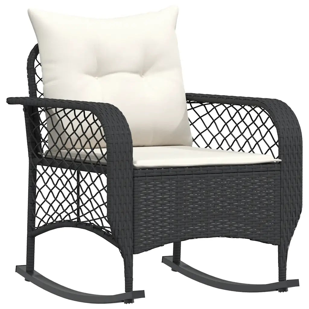 Coussin amovible du fauteuil à bascule en rotin Pétunia – housse lavable et entretien facile pour un usage quotidien.