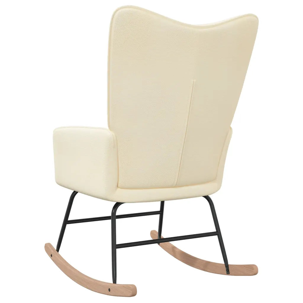 Un Fauteuil à Bascule Beige.