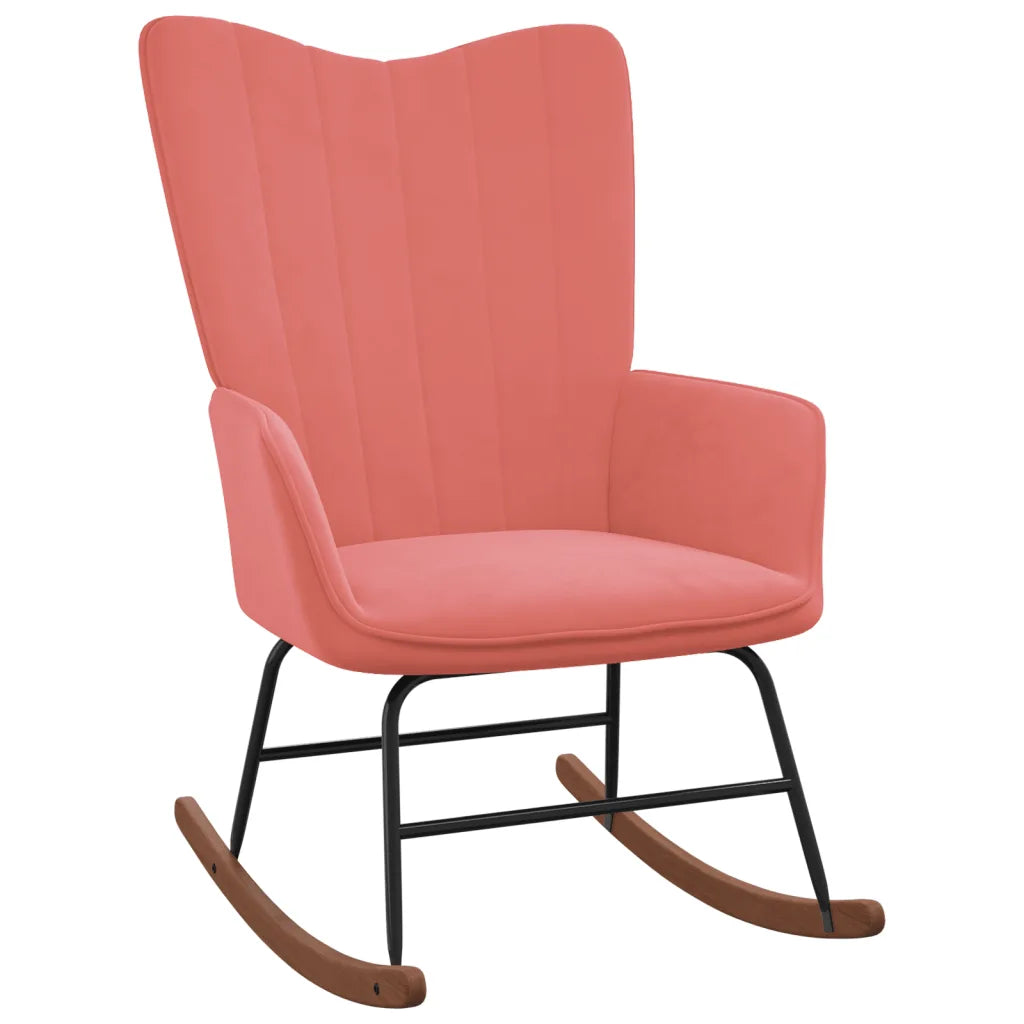 Un Fauteuil à Bascule Rose parfait pour l'Allaitement ou pour un usage polyvalent.