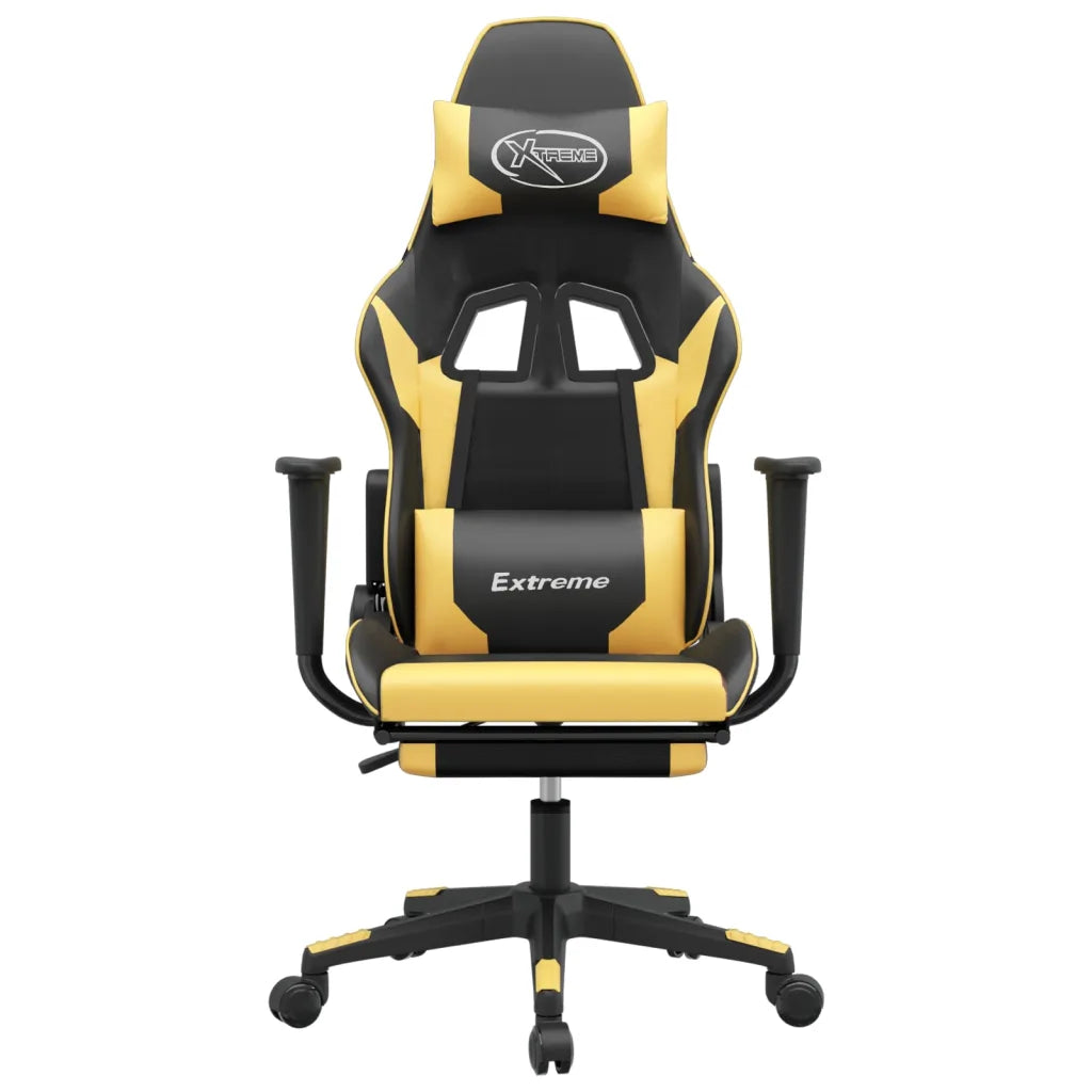 Vue de profil du fauteuil gamer avec dossier inclinable.