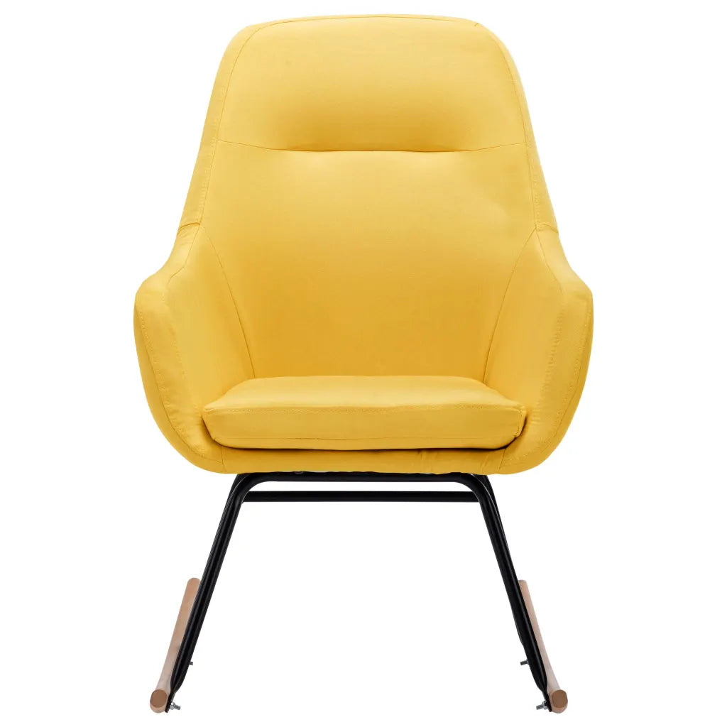 Fauteuil à Bascule Jaune Moutarde