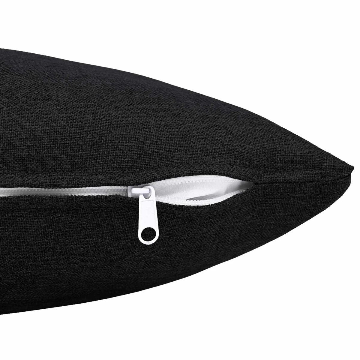 Housse de Coussin 30x50 noir : coloris noir