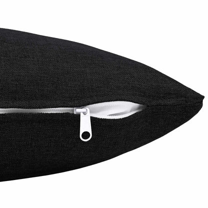 Housse de Coussin 30x50 noir : coloris noir