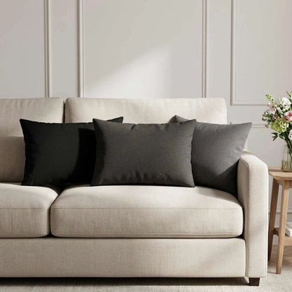 Housse de Coussin 30x50 noir : 30 × 50 cm