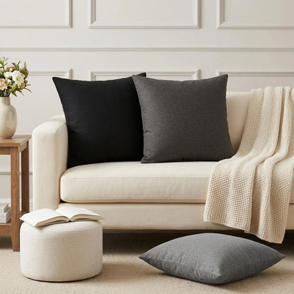Housse de Coussin 45x45 gris clair : 45 × 45 cm