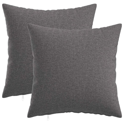 Housse de Coussin 45x45 gris clair : lot de 2 housses, sans garnissage