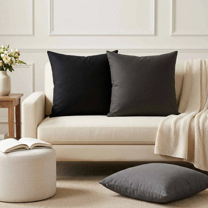 Housse de Coussin 55x55 gris clair : 55 × 55 cm