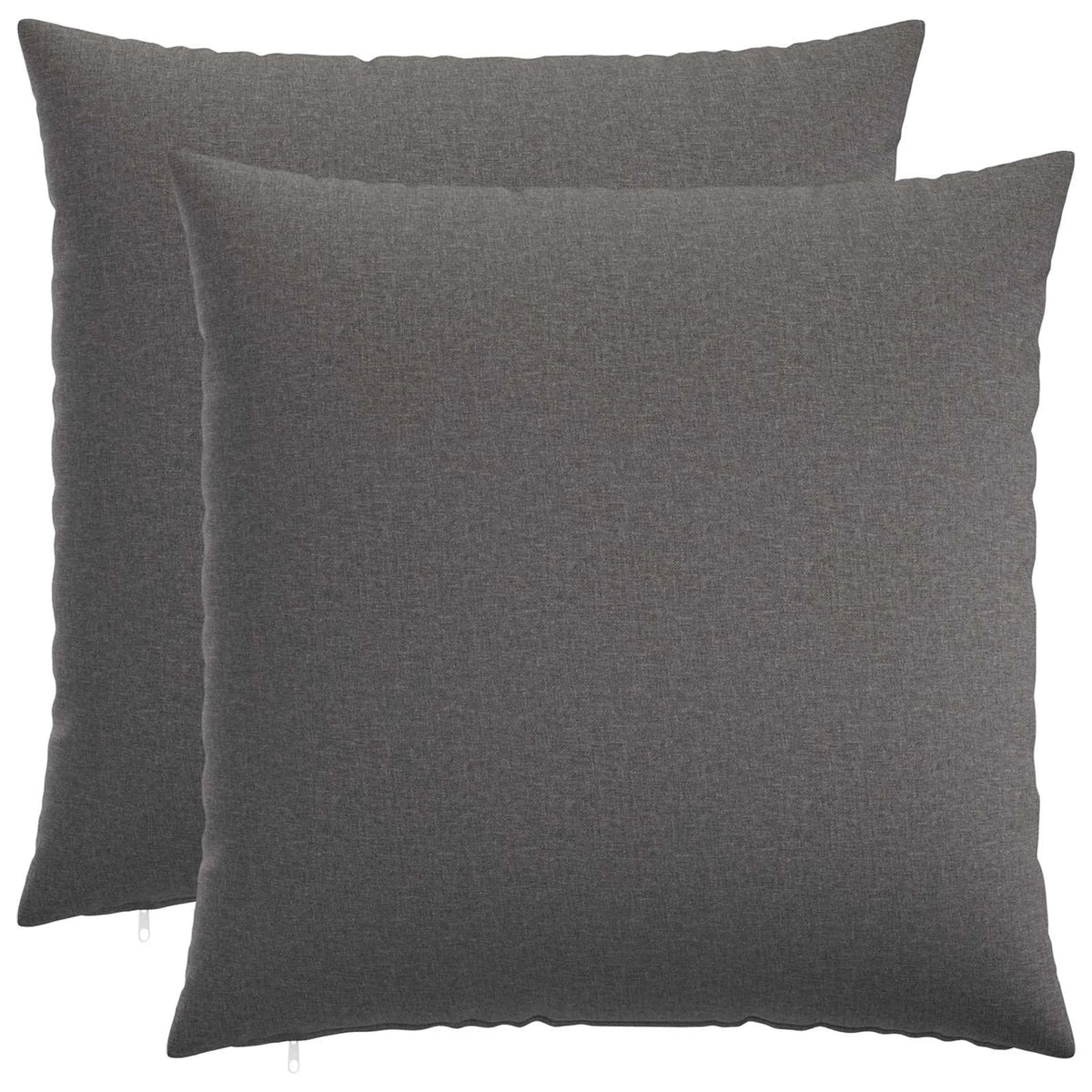 Housse de Coussin 55x55 gris clair : lot de 2 housses, sans garnissage