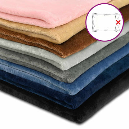 Illustration de housses en plusieurs couleurs et pictogramme indiquant l’absence de coussin intérieur.