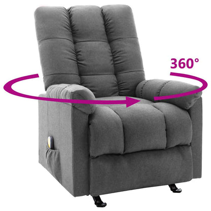 Illustration de la rotation à 360 degrés du fauteuil de massage gris clair