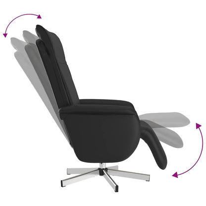 Illustration du dossier et repose-pied réglables du fauteuil de bureau noir