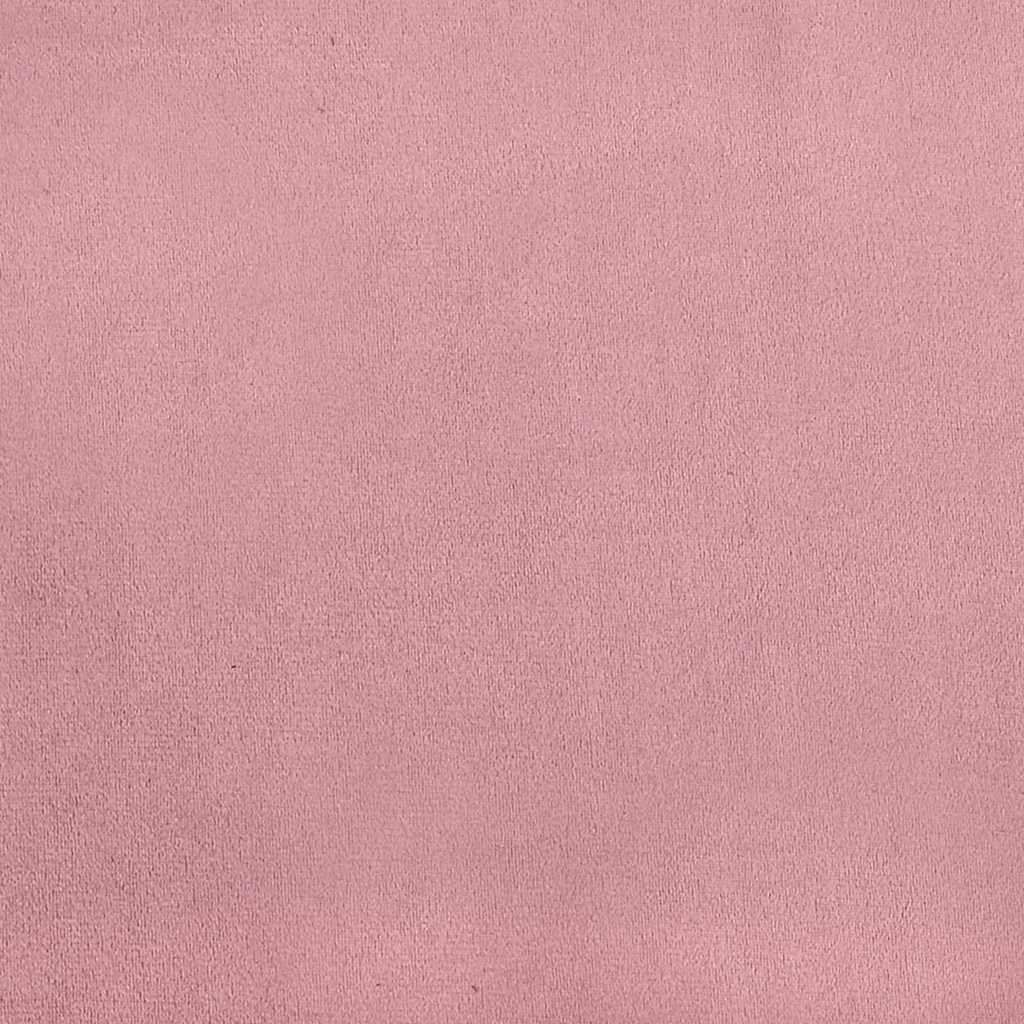 Pouf repose-pieds rose en velours, texture du revêtement