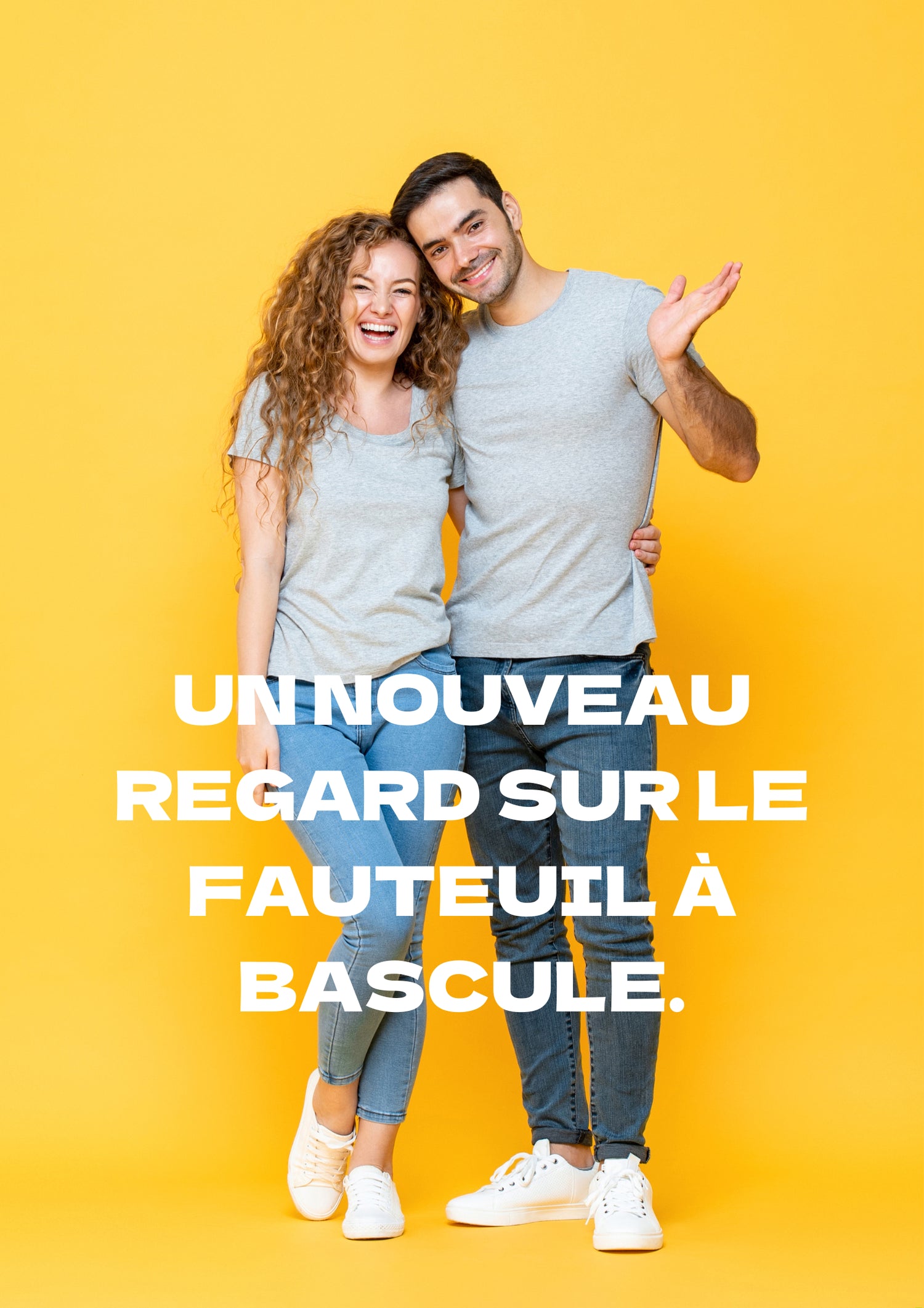 Un homme et une femme heureux d'acheter sur la boutique Fauteuil-à-Bascule.com