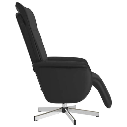 Profil du fauteuil relax noir sur pied étoile