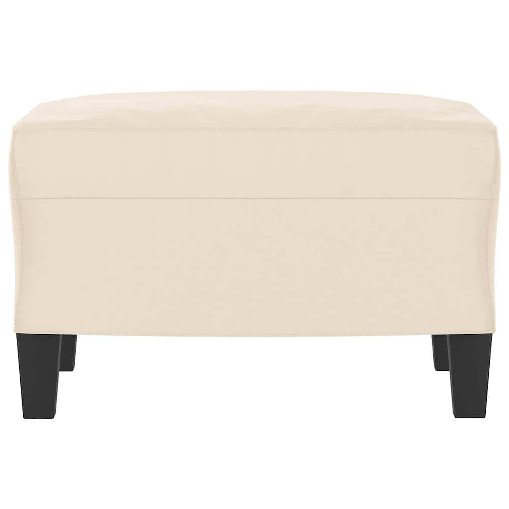 Repose-pieds beige en microfibre, vue de face