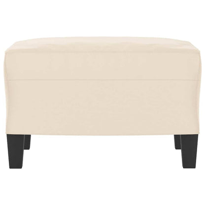 Repose-pieds beige en microfibre, vue de face