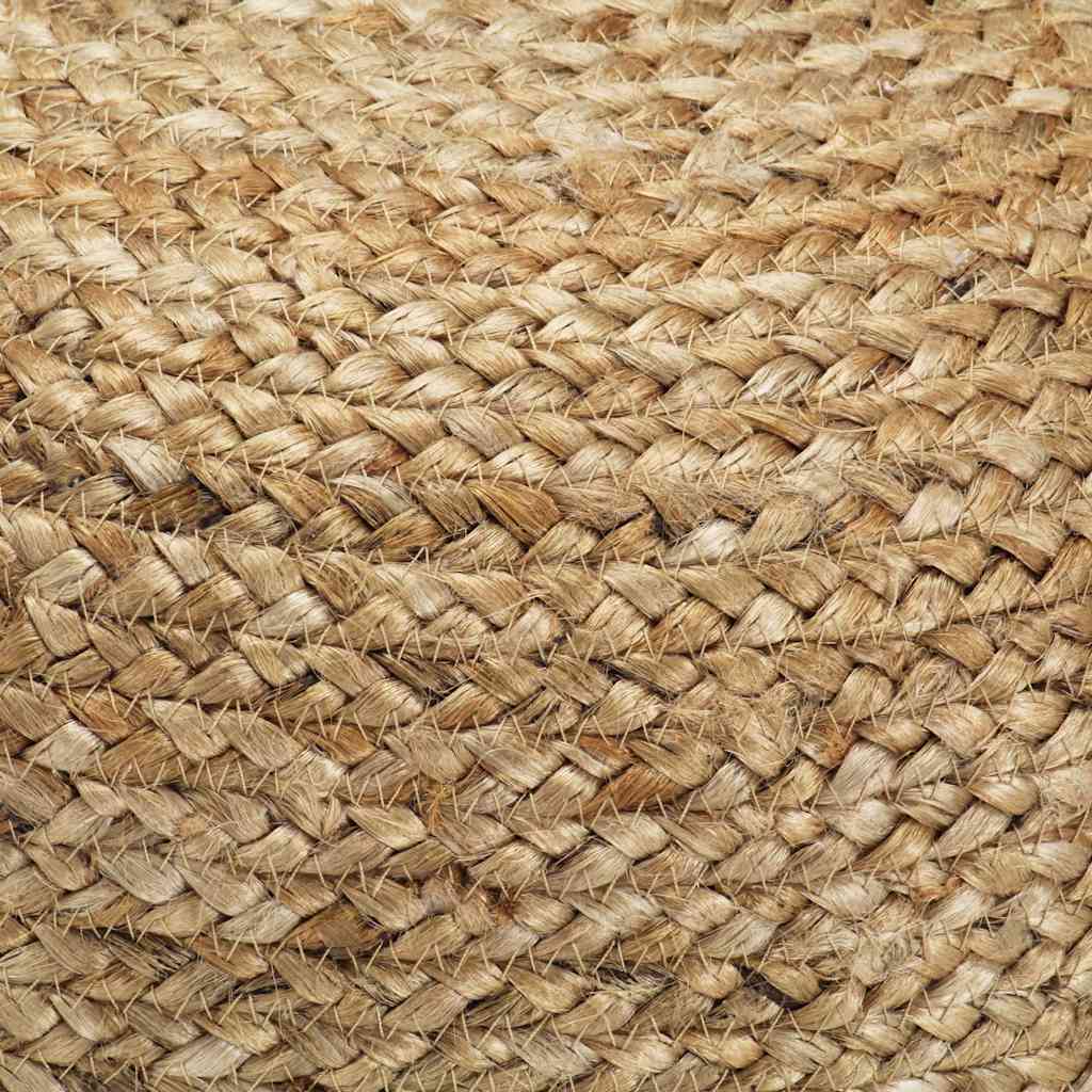 Repose-pieds en cordes de jute tressées, détail des cordes de jute tressées