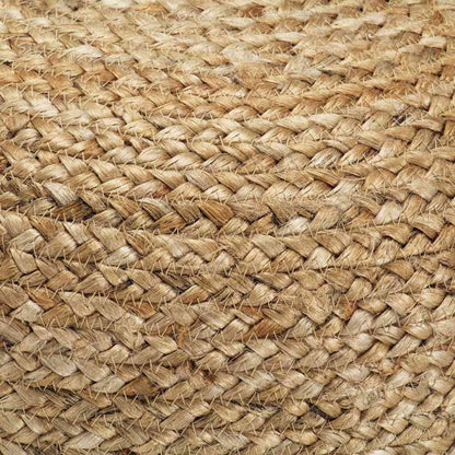 Repose-pieds en cordes de jute tressées, détail des cordes de jute tressées
