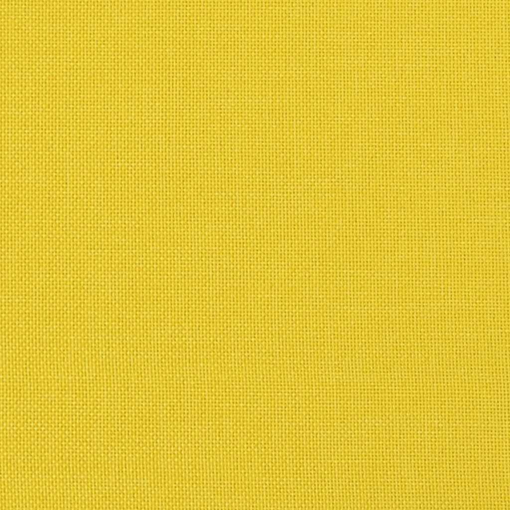 Repose-pieds jaune clair en tissu, texture du revêtement