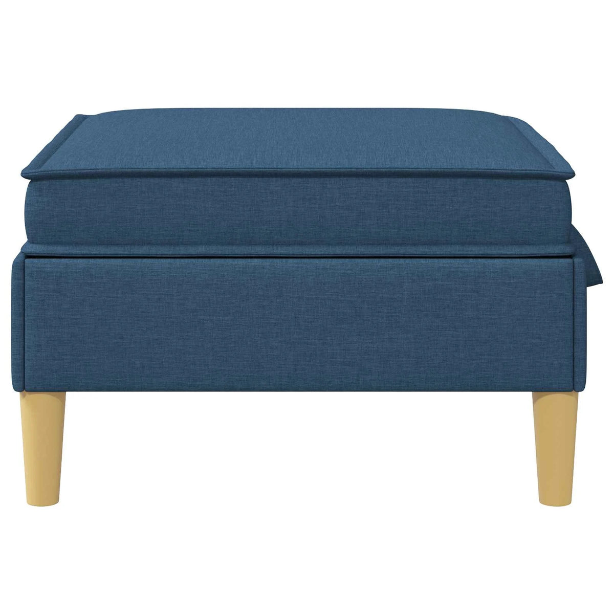 Arrière du pouf de rangement bleu