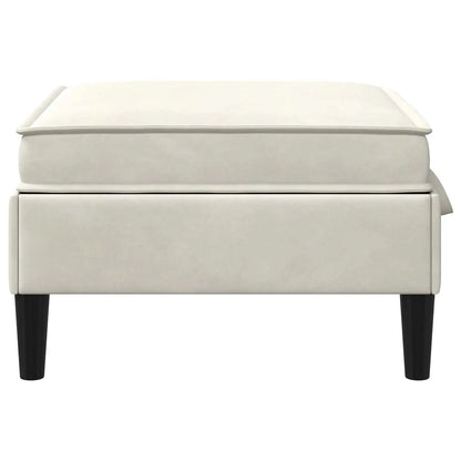Arrière du pouf de rangement creme