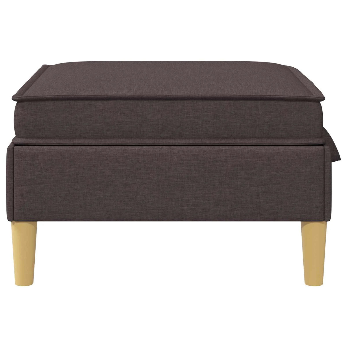 Arrière du pouf de rangement marron