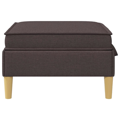 Arrière du pouf de rangement marron