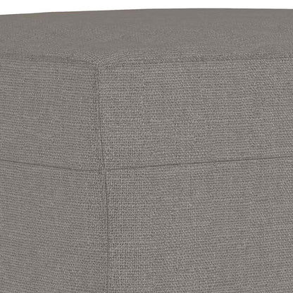 Repose-pieds taupe en tissu, détail du revêtement