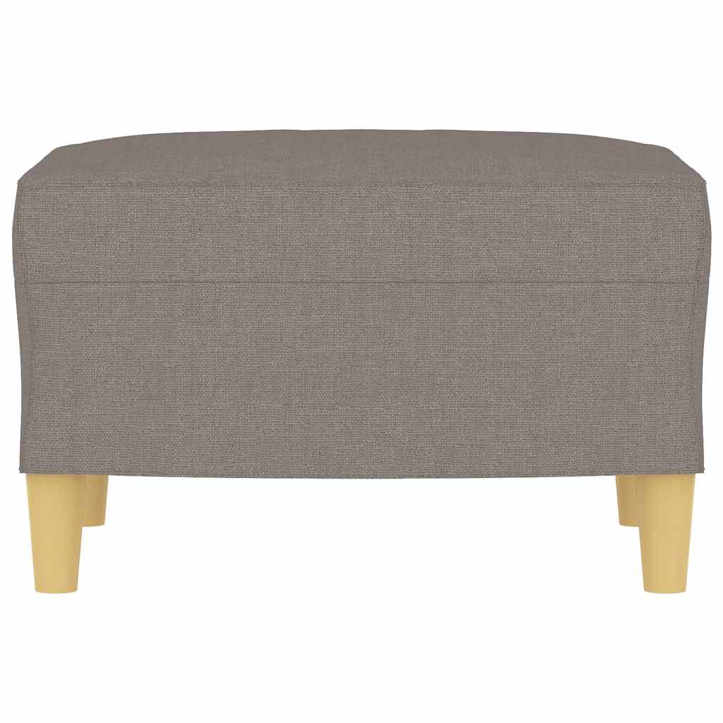 Repose-pieds taupe en tissu, vue de face