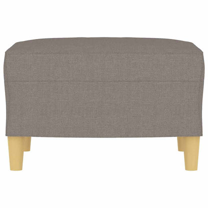 Repose-pieds taupe en tissu, vue de face