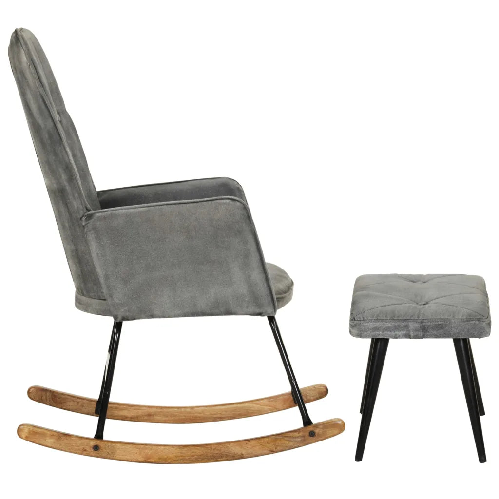 Un Rocking Chair pour Adulte de couleur gris.