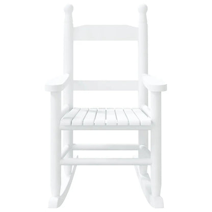 2 Fauteuils à Bascule en Bois Blanc pour les enfants.