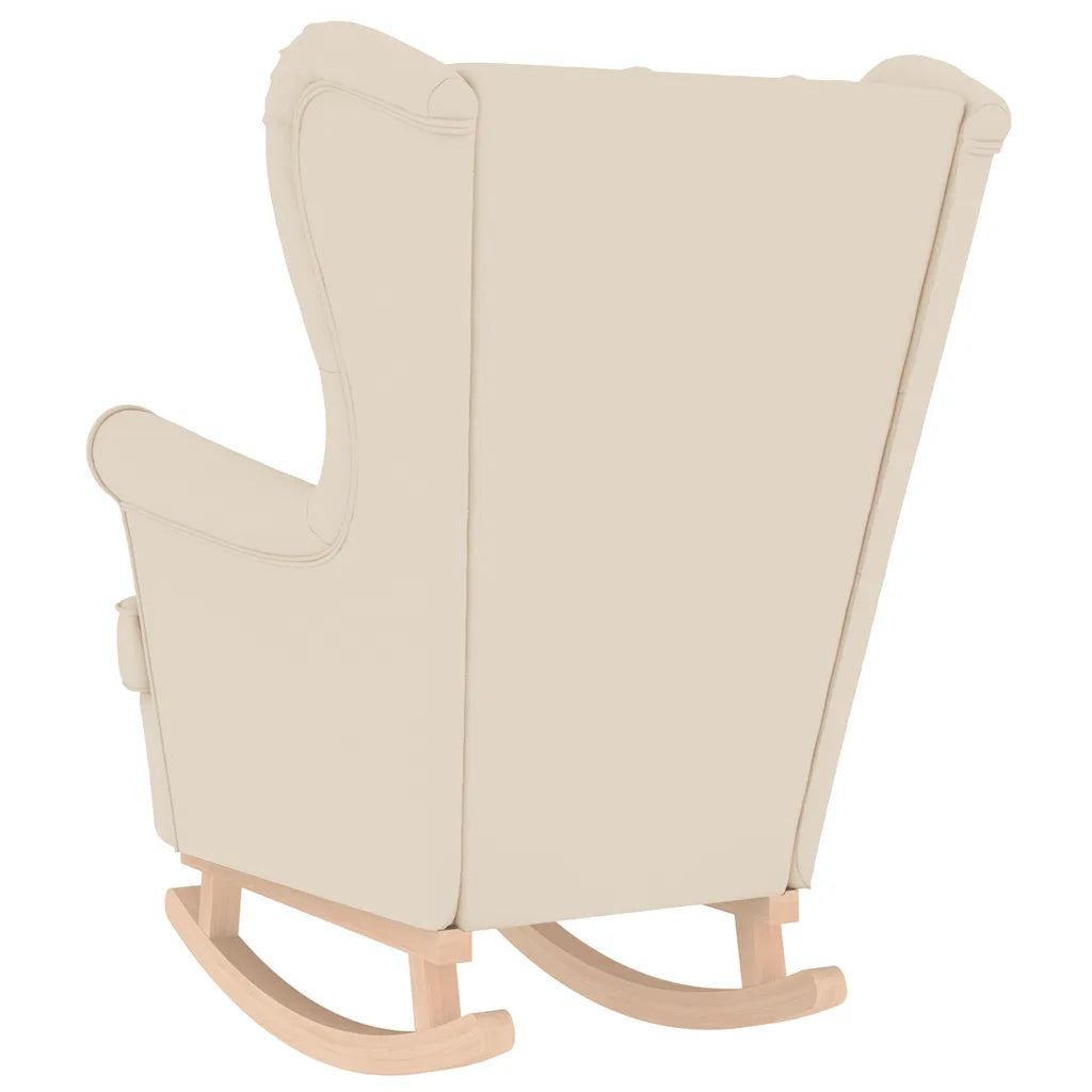 Un Fauteuil à Bascule au style Scandinave de couleur Blanc.