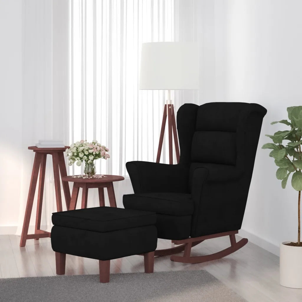 Un Rocking Chair Traditionnel incontournable, confortable et vendu avec un repose-pieds.