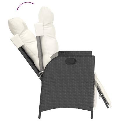 Schéma du dossier inclinable du fauteuil de jardin noir