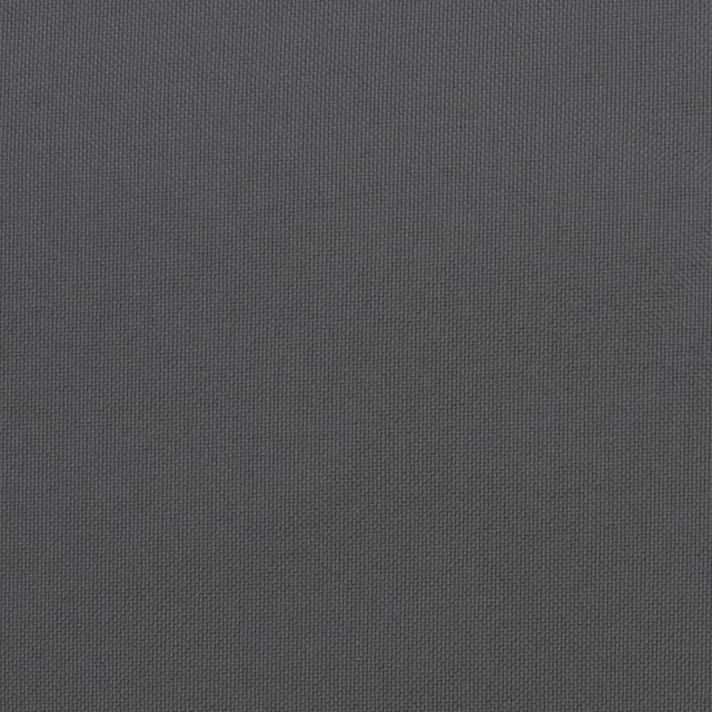 Gros plan du tissu Oxford anthracite du coussin rond.